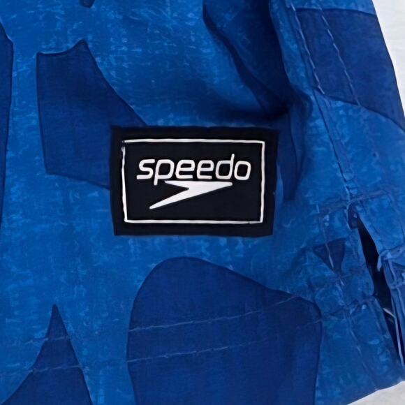 Speedo‎ Men's Boardshort Swim Trunks Blue Yellow XXL UPF 50+ Geometric - Picture 3 of 11